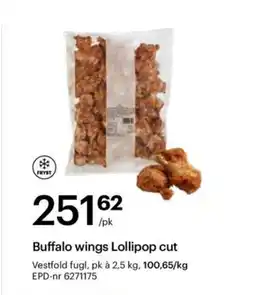 Storcash Buffalo wings Lollipop cut tilbud