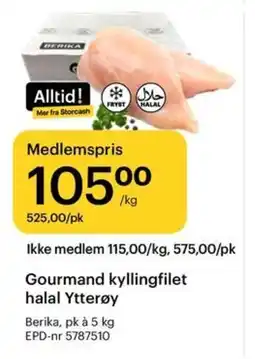 Storcash Gourmand kyllingfilet halal Ytterøy tilbud