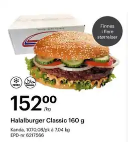 Storcash Halalburger Classic tilbud