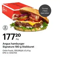 Storcash Angus hamburger Signature Stabburet tilbud