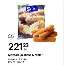 Storcash Mozzarella sticks Simplot tilbud