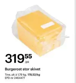 Storcash Burgerost stor skivet tilbud