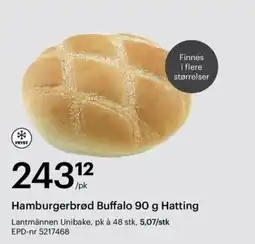 Storcash Hamburgerbrød Buffalo Hatting tilbud