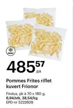 Storcash Pommes Frites riflet kuvert Frionor tilbud