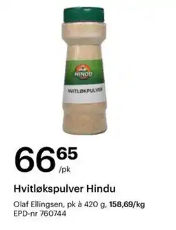 Storcash Hvitløkspulver Hindu tilbud