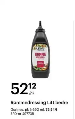 Storcash Gorines Rømmedressing Litt bedre tilbud