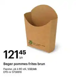 Storcash Beger pommes frites brun tilbud