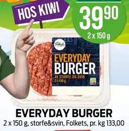 Kiwi FOLKETS Everyday burger tilbud