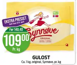 Kiwi SYNNØVE Gulost tilbud