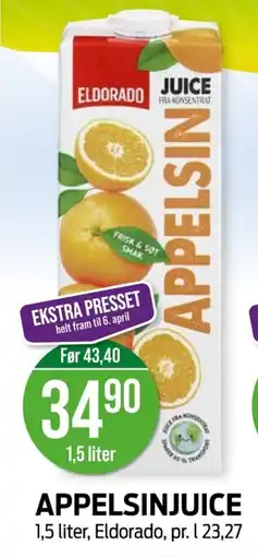 Kiwi ELDORADO Appelsinjuice tilbud