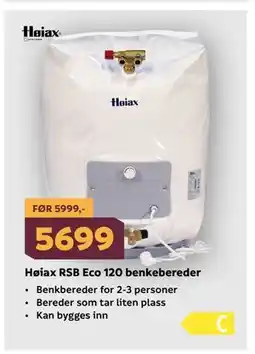 Megaflis Høiax RSB Eco 120 benkebereder tilbud