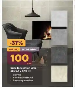 Megaflis Serie Innovation Lime 60 x 60 x 0,95 cm tilbud