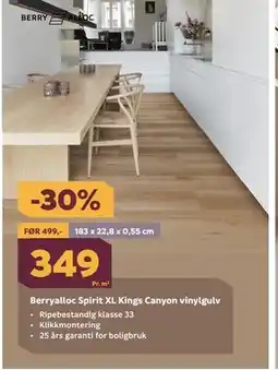 Megaflis Berryalloc Spirit XL Kings Canyon vinylgulv tilbud