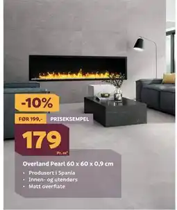 Megaflis Overland Pearl 60 x 60 x 0,9 cm tilbud