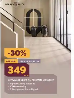 Megaflis BerryAlloc Spirit XL Yosemite vinylgulv tilbud