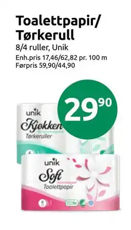 Joker Toalettpapir/ Tørkerull tilbud