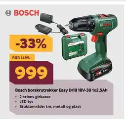 Megaflis Bosch borskrutrekker Easy Drill 18V-38 1x2,5Ah tilbud