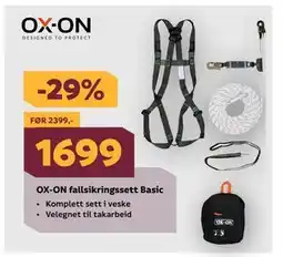 Megaflis OX-ON fallsikringssett Basic tilbud