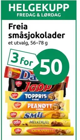 Joker Freia småsjokolader tilbud