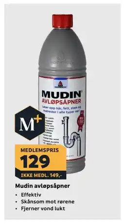 Megaflis Mudin avløpsåpner tilbud