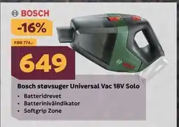 Megaflis Bosch støvsuger Universal Vac 18V Solo tilbud