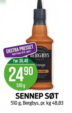 Kiwi BERGBYS Sennep søt tilbud