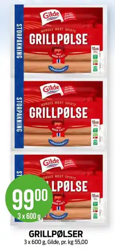Kiwi GILDE Grillpølser tilbud