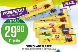Kiwi FREIA Sjokoladeplater tilbud