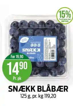 Kiwi Snækk blåbær tilbud