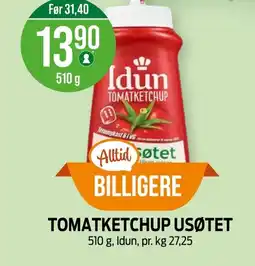 Kiwi IDUN Tomatketchup usøtet tilbud