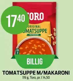 Kiwi TORO Tomatsuppe m/makaroni tilbud