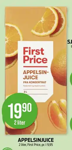 Kiwi FIRST PRICE Appelsinjuice tilbud