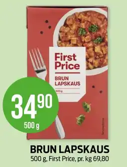 Kiwi FIRST PRICE Brun lapskaus tilbud