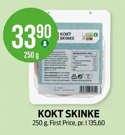 Kiwi FIRST PRICE Kokt skinke tilbud