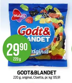 Kiwi CLOETTA Godt&blandet tilbud