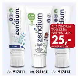 Sparkjøp ALLE ZENDIUM TANNKREM tilbud
