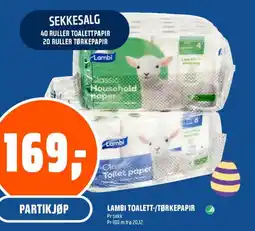 Coop Obs LAMBI Toalett-/tørkepapir tilbud