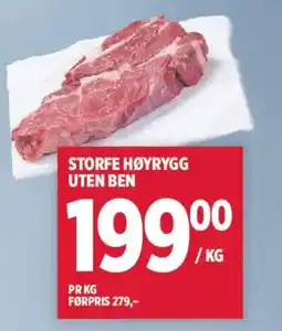 Meny Storfe høyrygg uten ben tilbud