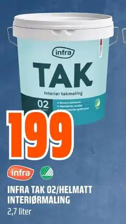 Coop Obs Infra tak 02/helmatt interiørmaling tilbud