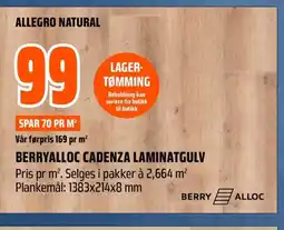 Coop Obs Berryalloc cadenza laminatgulv tilbud