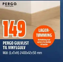 Coop Obs Pergo gulvlist til vinylgulv tilbud