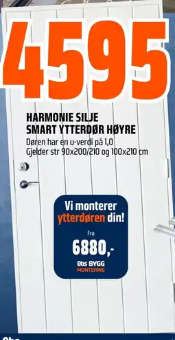 Coop Obs Harmonie silje smart ytterdør høyre tilbud