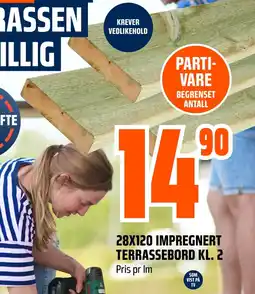 Coop Obs 28x120 Impregnert terrassebord kl. 2 tilbud