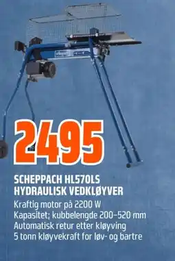 Coop Obs SCHEPPACH HL570LS Hydraulisk vedkløyver tilbud
