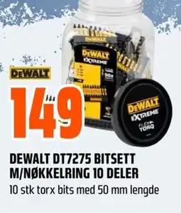 Coop Obs DEWALT DT7275 Bitsett m/nøkkelring 10 deler tilbud
