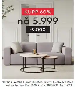 Skeidar Lugo 3-seter tilbud