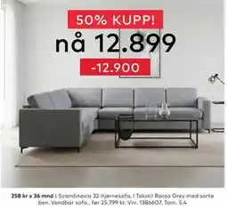 Skeidar Scandinavia 32-hjørnesofa tilbud