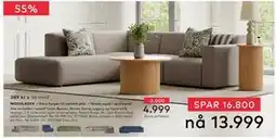 Skeidar Monaco 2,5-seter med åpen ende venstre tilbud