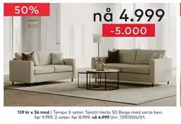 Skeidar Tempo 3-seter tilbud