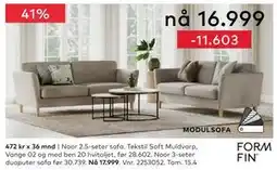 Skeidar Noor 2.5-seter sofa tilbud